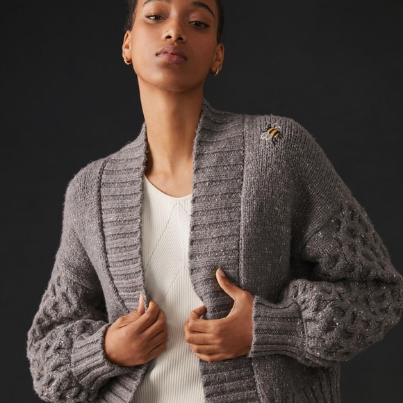 Anthropologie Pilcro Bear Cardigan Sweater 🧸🐝 - Picture 3 of 12